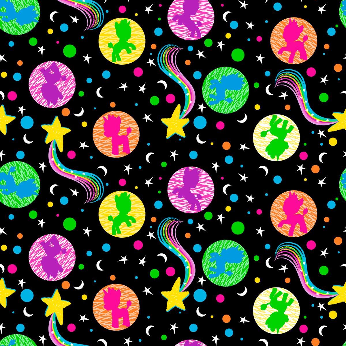 Zoonicorn Shooting Stars Group Silhouettes Toss Fabric