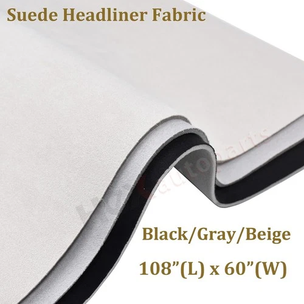 108"x60" Suede Headliner Fabric Foam Backed for Car Roof Liner Upholstery