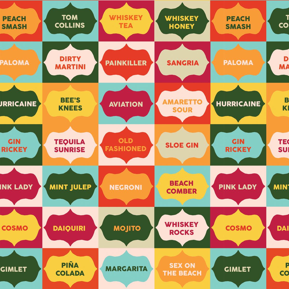 Whiskey Ginger Drinks on Me Fabric