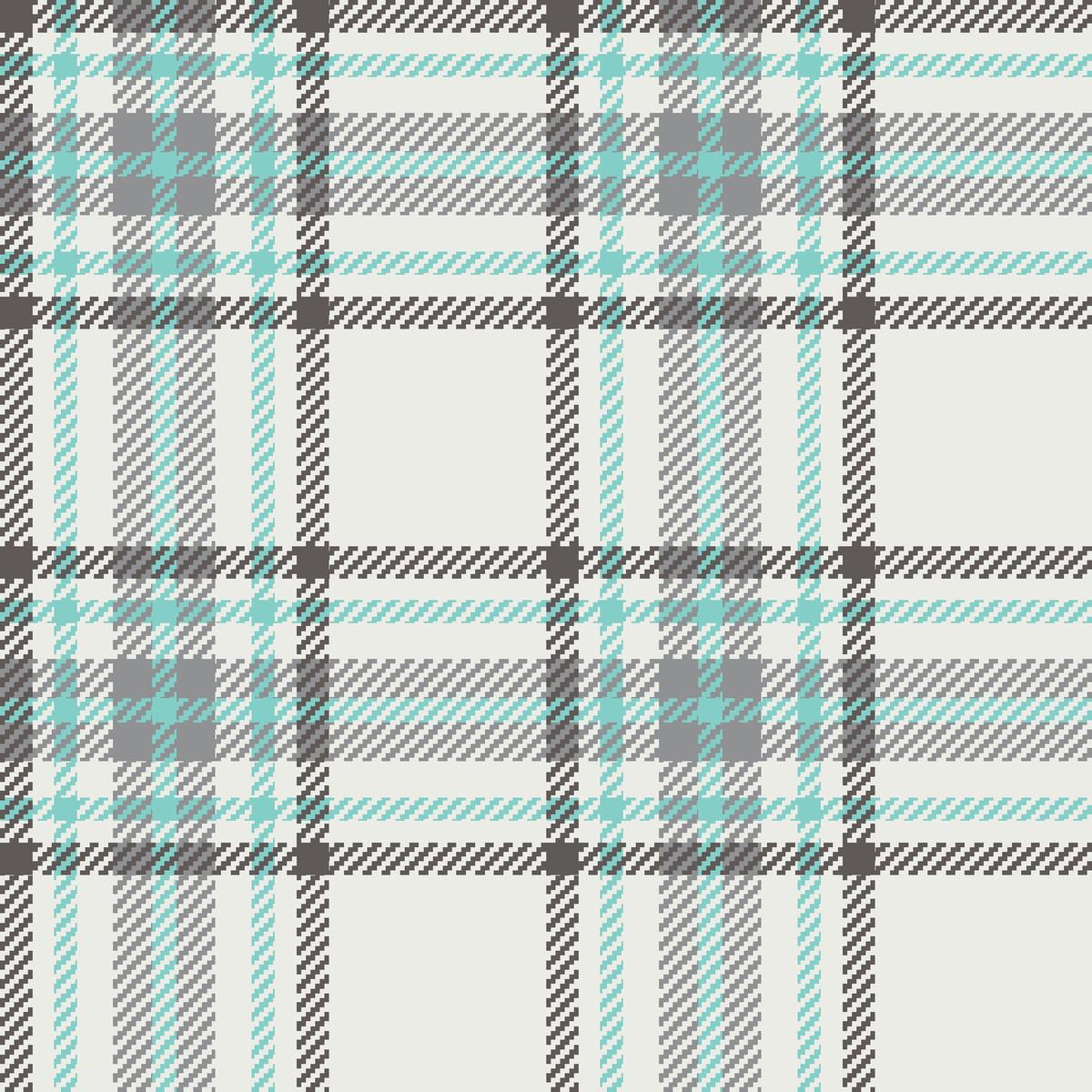 Winter Break - Aqua Tartan Plaid Fabric