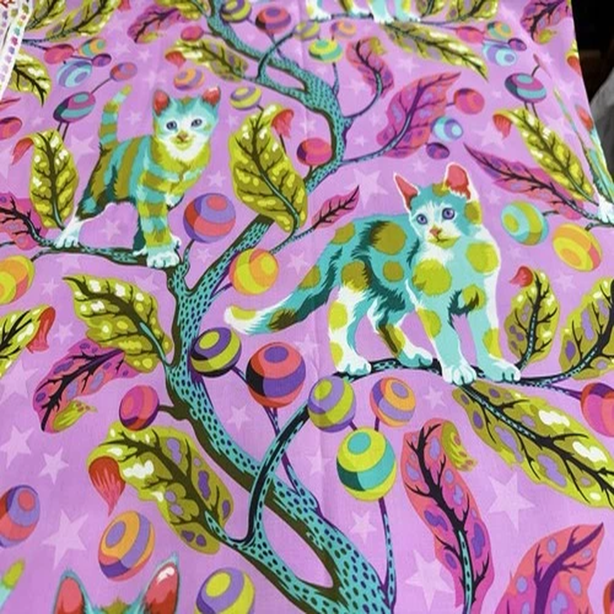 1 of 5 yds Mill Creek Kovi Fabric Mod Floral Orange Opal Upholstery 54"w BTY