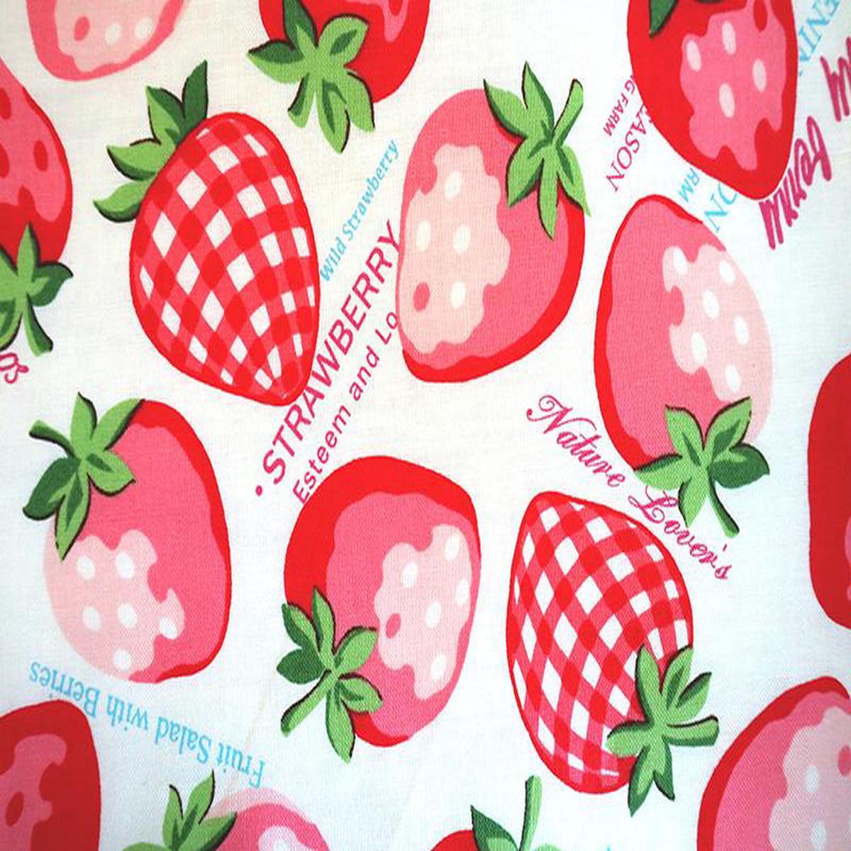 Fabric, Strawberry Festival, White - 30's Collection (by the yard)