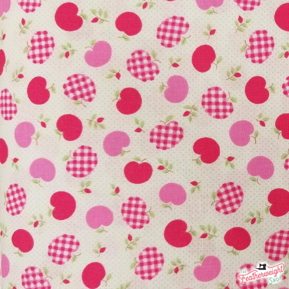 Fabric, Retro 30's Child Smile Spring 2019 by LECIEN - APPLES WHITE (by the yard)