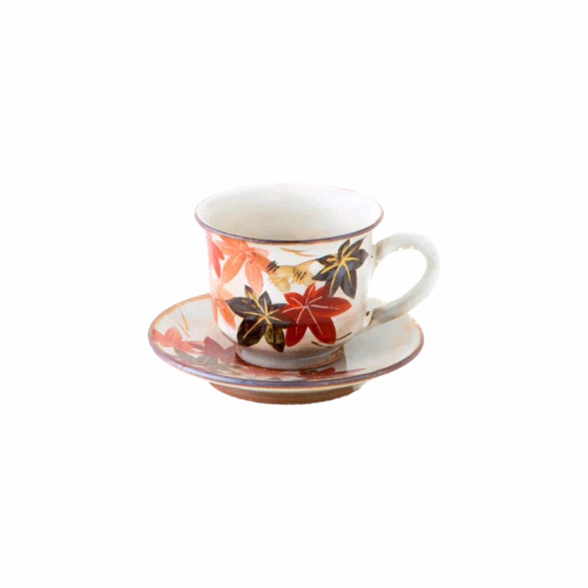 Cup & Saucer Set Autumn leaves