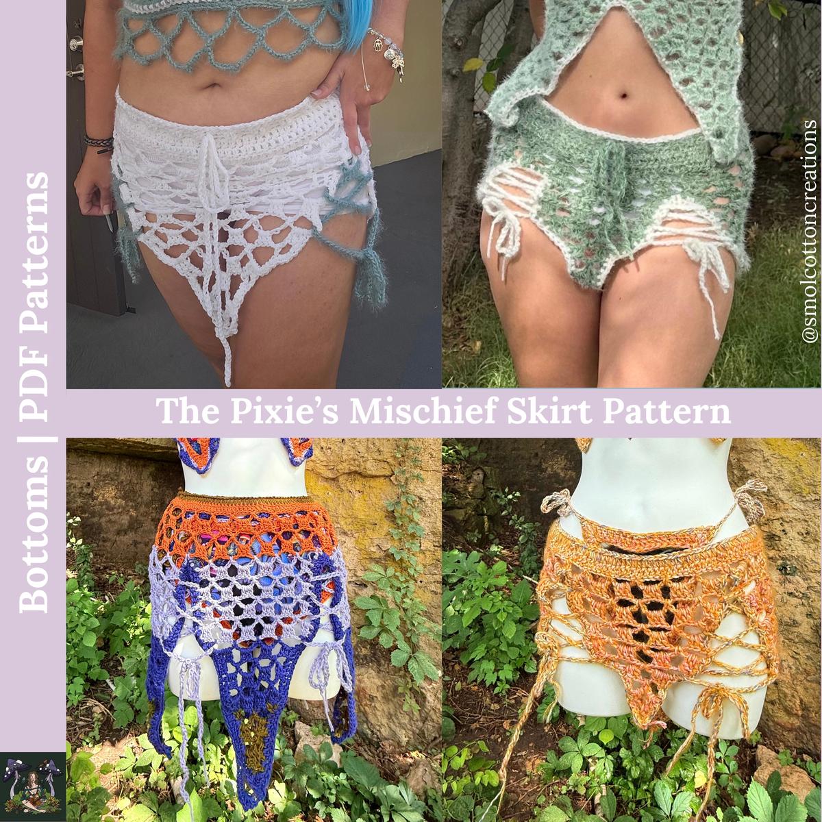 The Pixies Mischief Skirt - DIY Crochet Festival Skirt PDF Pattern