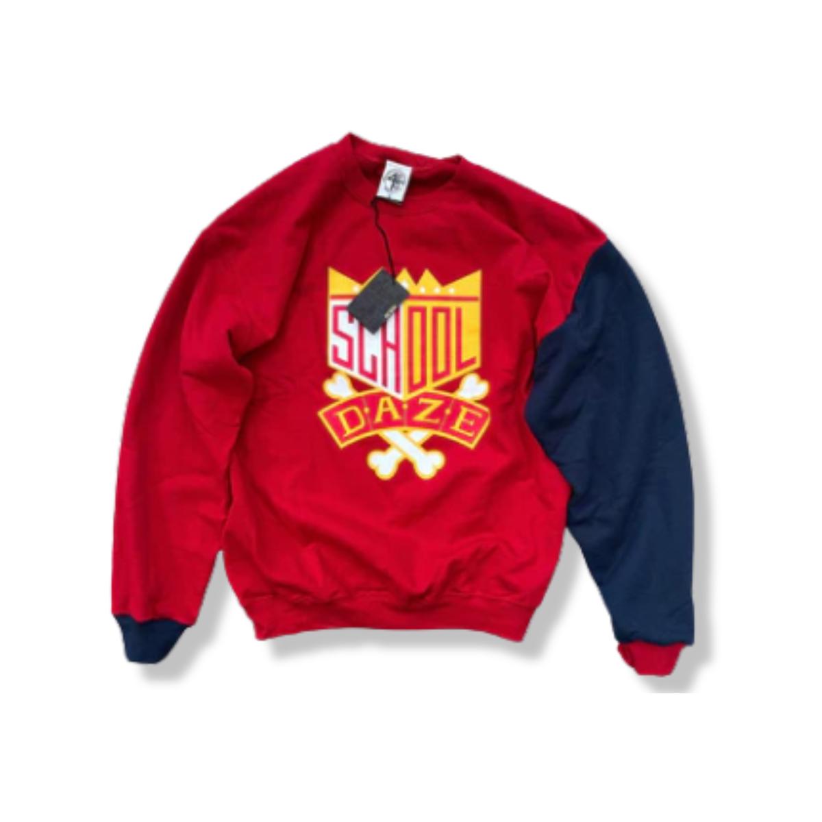 School Daze  HBCU Crewneck - 40 Acres x COINTEL - Red/Navy/Yellow