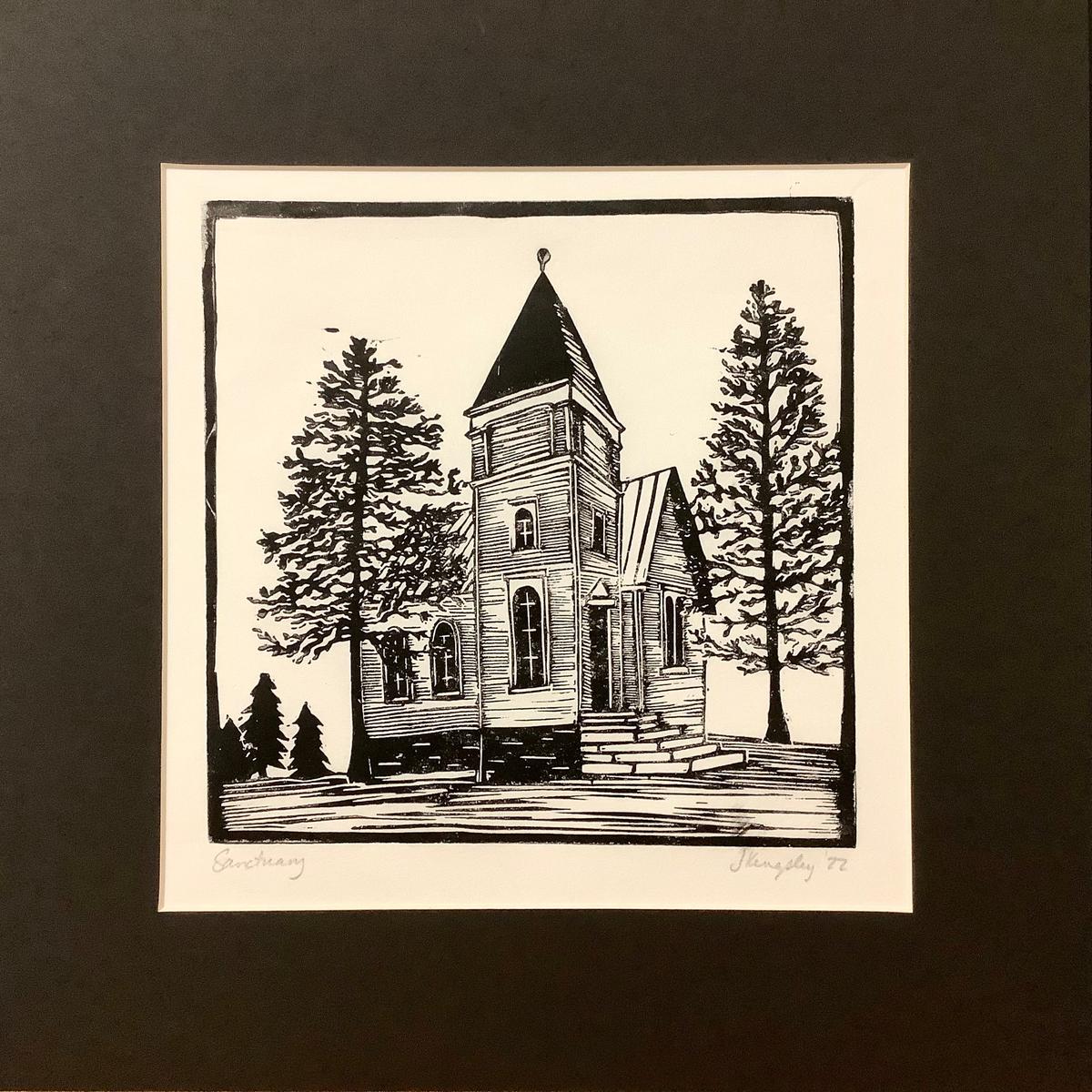 Sanctuary Rubber Block Print Matted