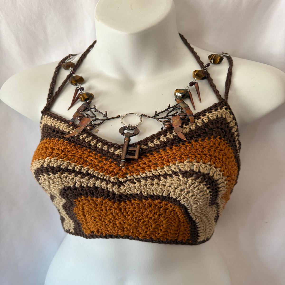 Aletheas Crochet Top - Organic Crochet Ravewear Festival Top (Artifacts de Talos Collab)