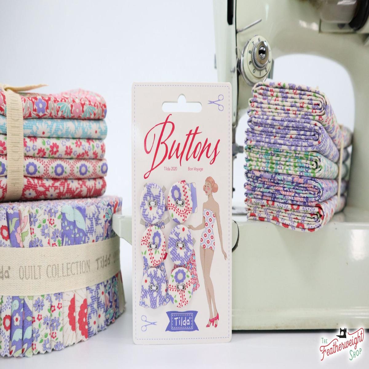Buttons, Bon Voyage by Tilda - 6 count