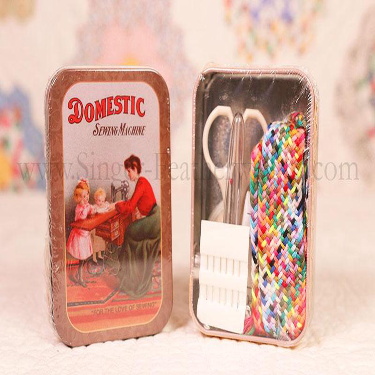 Tin Box Sewing Kit - Antique-Style