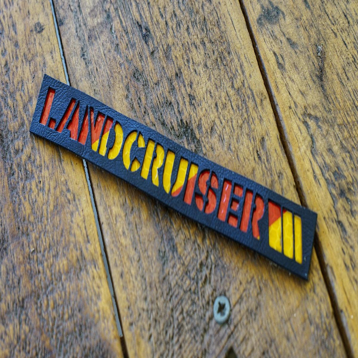 Landcruiser Leather Laser Cut Reflective Patch