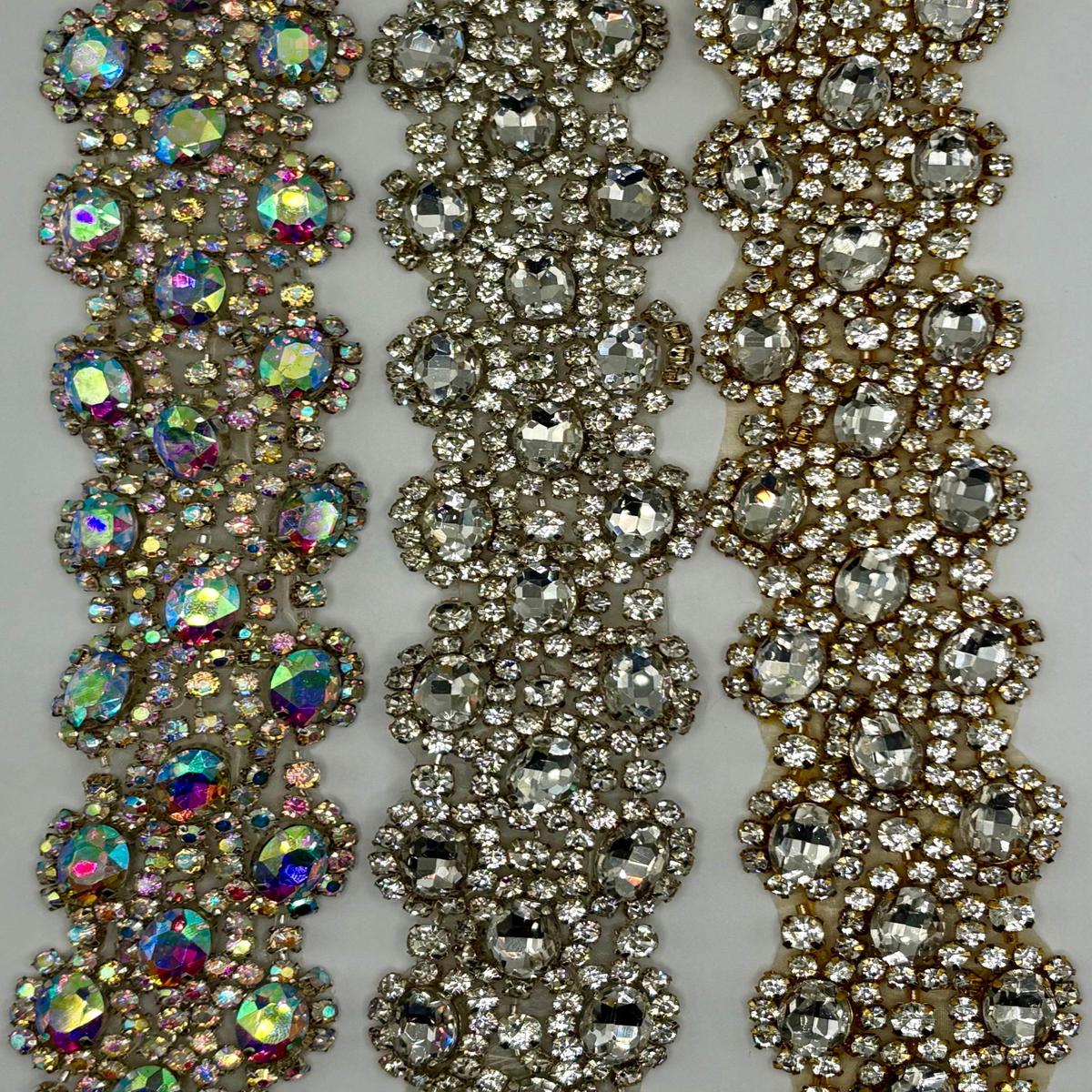 "Jasmine" Rhinestone Yardage