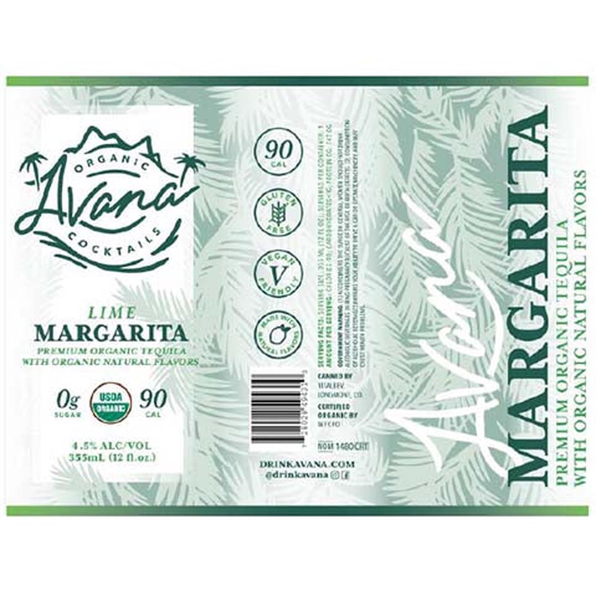 Avana Lime Margarita - 12OZ SINGLE CAN