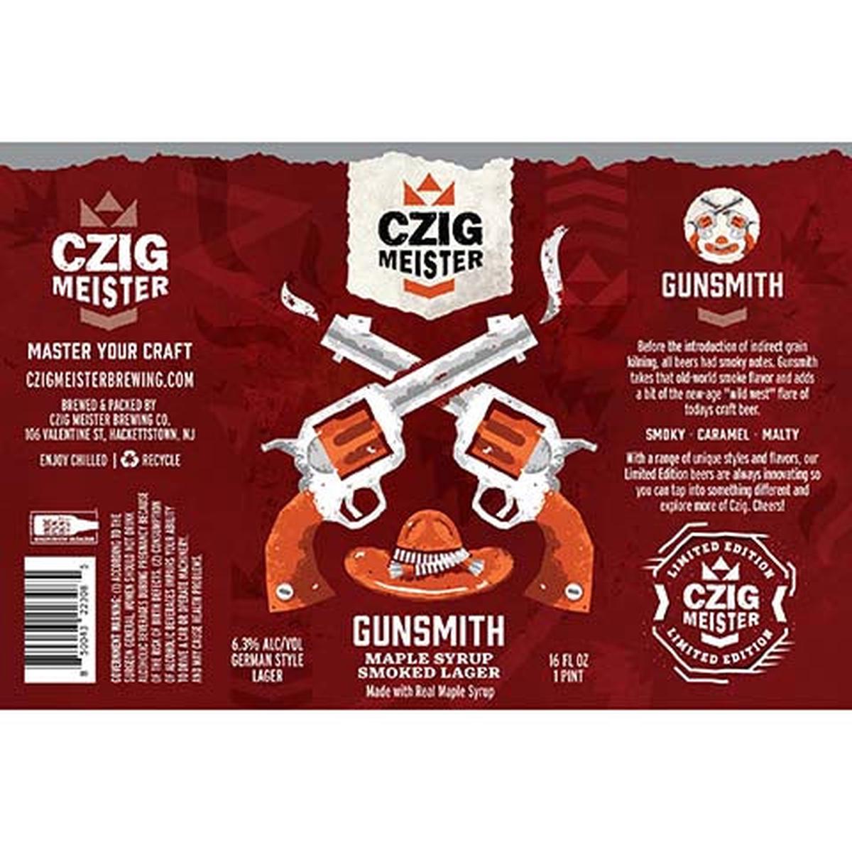 Czig Meister Gunsmith Lager - 16OZ SINGLE CAN