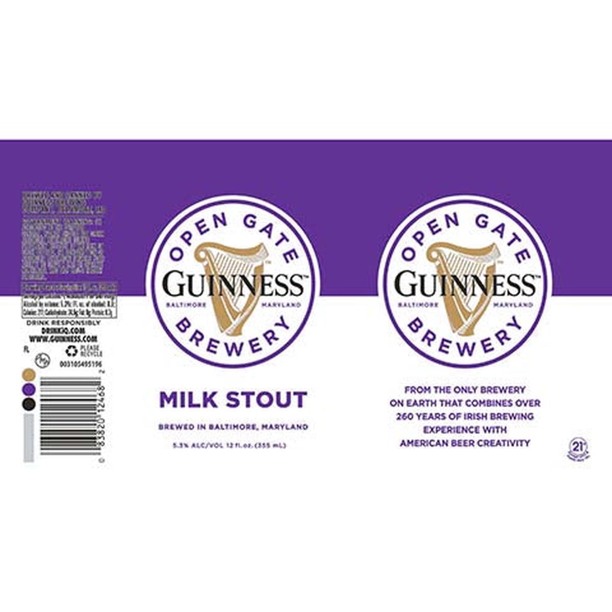 Guinness Open Gate: Milk Stout - 12OZ SINGLE CAN
