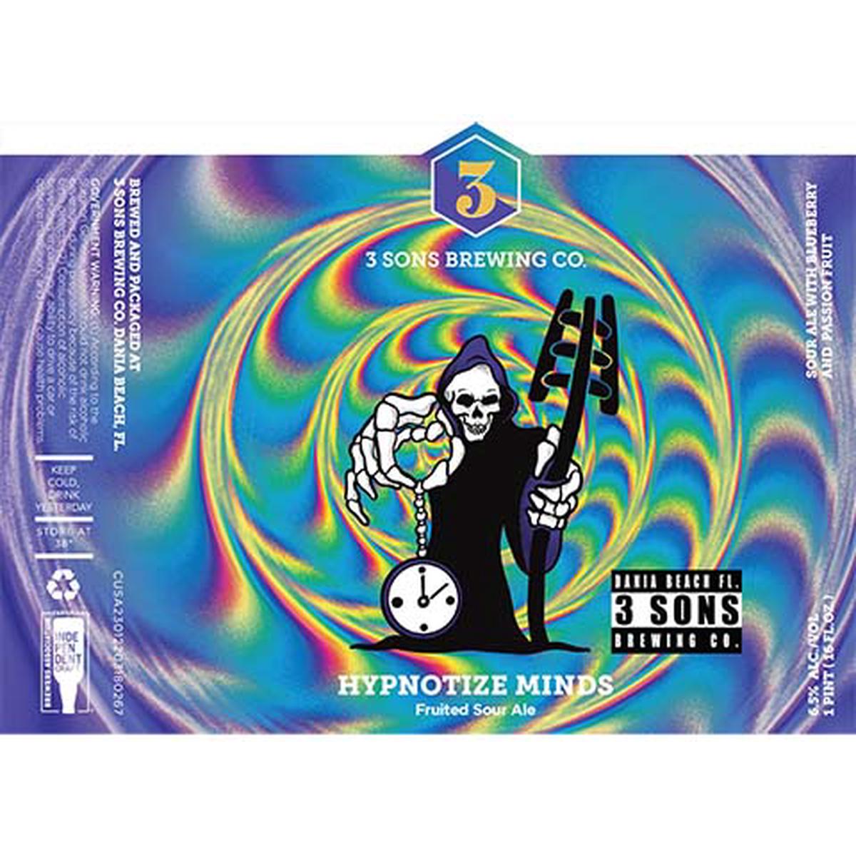 3 Sons Hypnotize Minds Sour - 16OZ SINGLE CAN