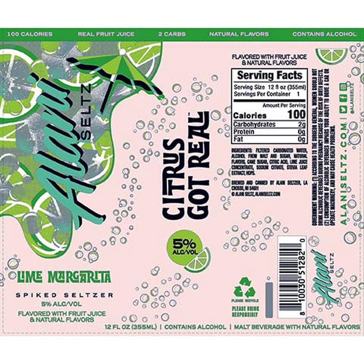 Alani Seltz Lime Margarita - 12OZ SINGLE CAN
