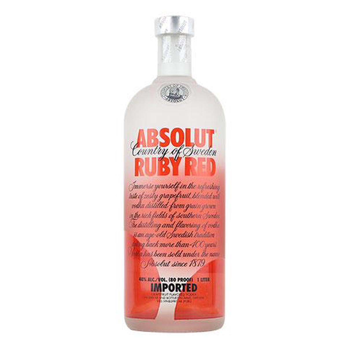 Absolut Ruby Red Vodka - 1Liter