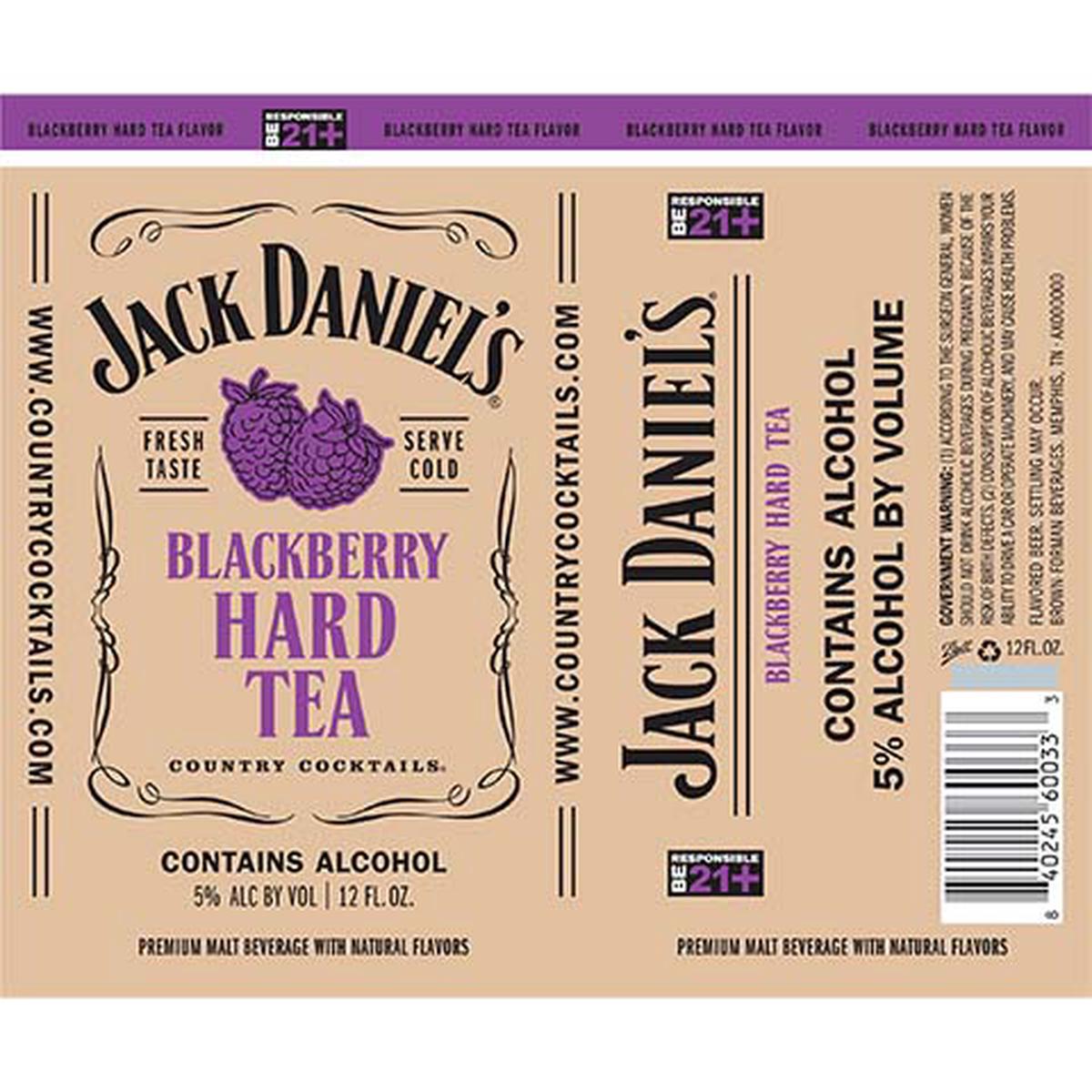 Jack Daniel's Blackberry Hard Tea - 12OZ SINGLE CAN