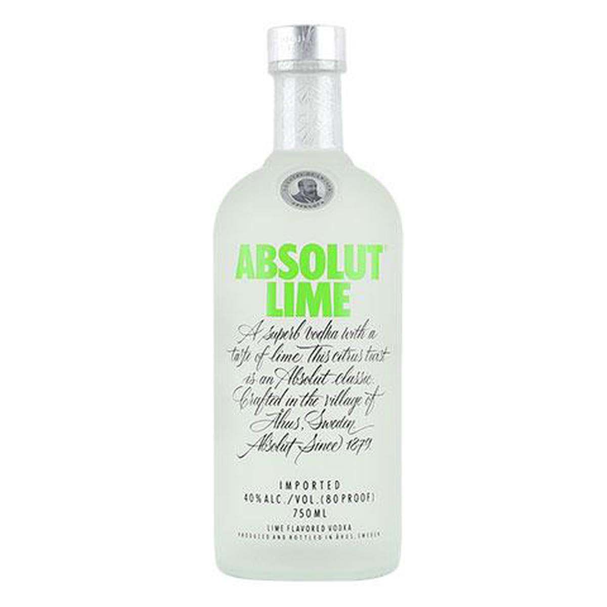 Absolut Lime Flavored Vodka - 750ML BTL