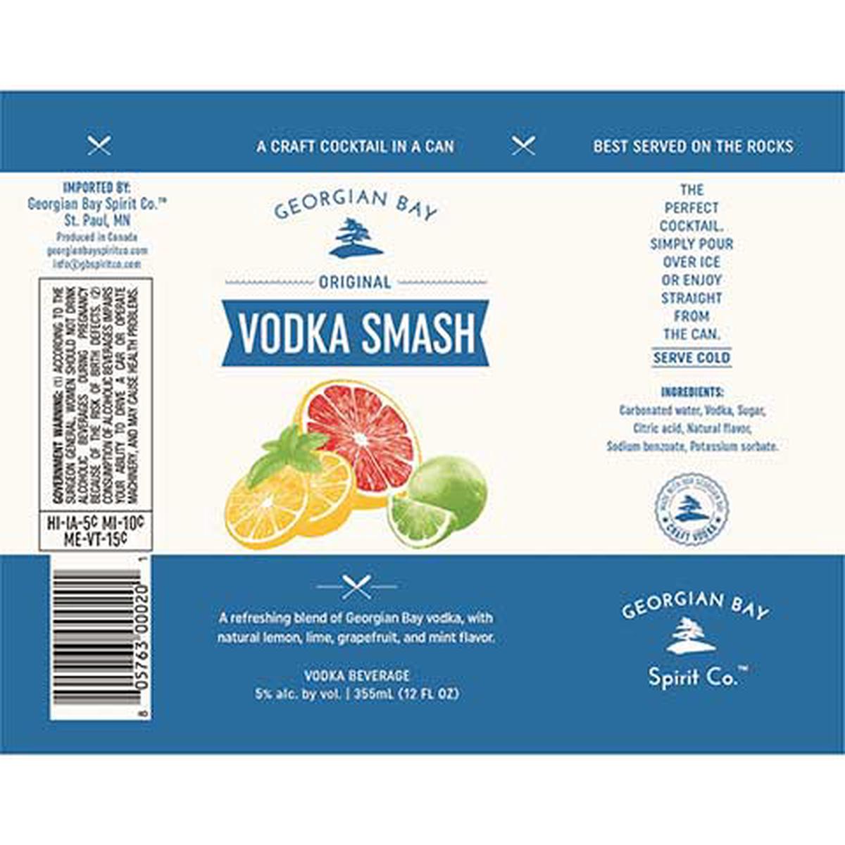 Georgian Bay Vodka Smash - 12OZ SINGLE CAN