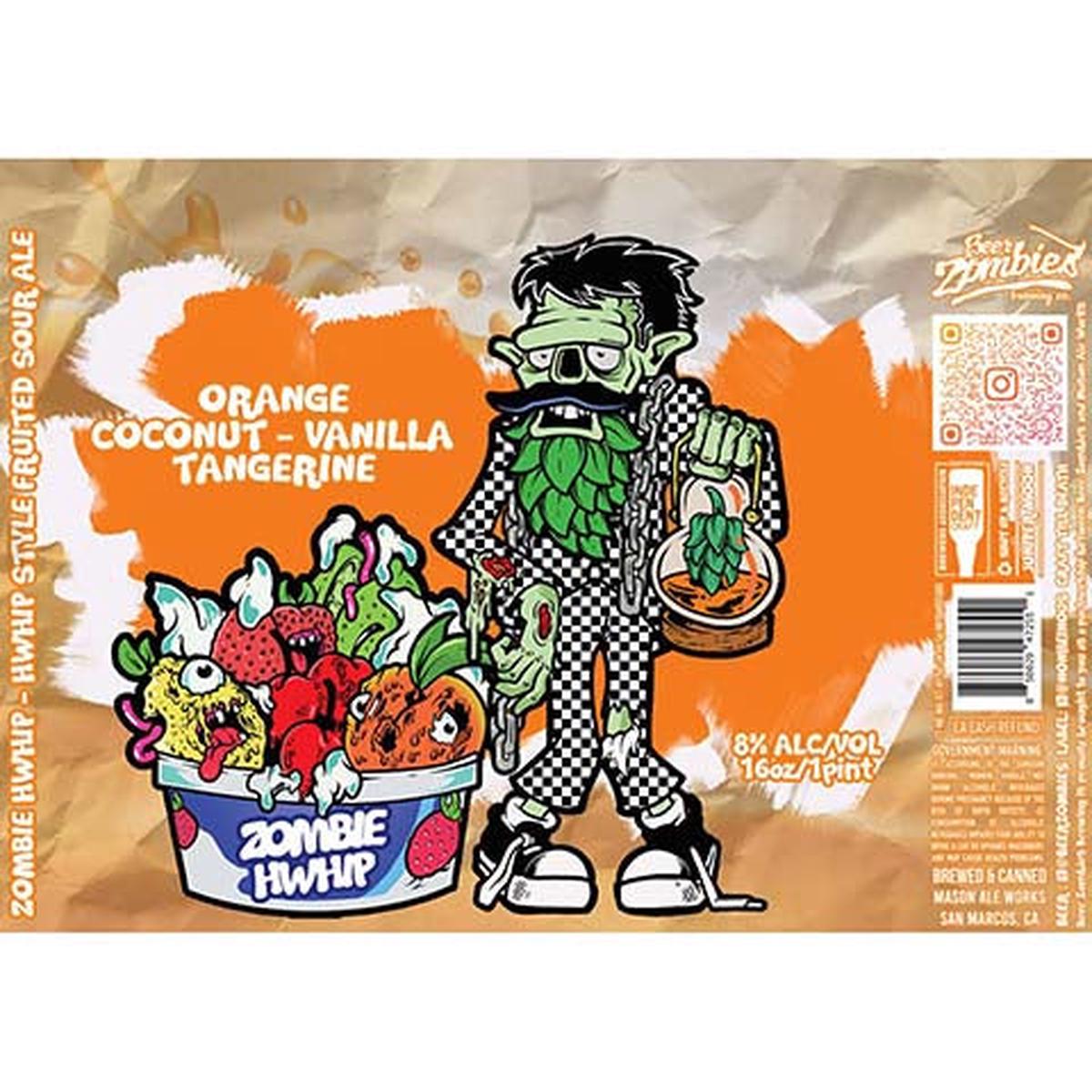 Mason Aleworks Zombie Hwip Sour Ale (Orange Coconut - Vanilla Tangerine) - 16OZ SINGLE CAN