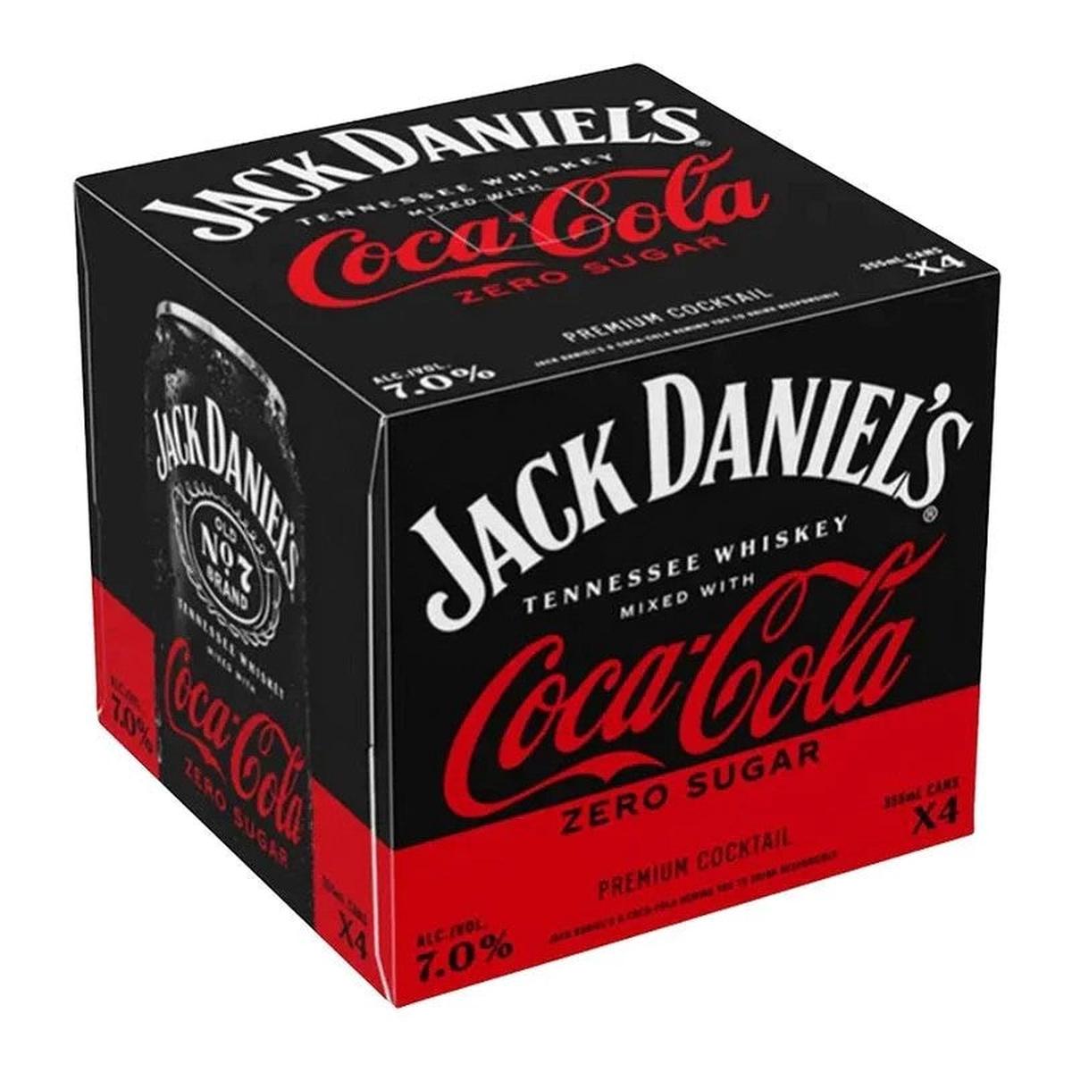 Jack Daniel's Coca Cola Zero Sugar - 4PK 12OZ CAN