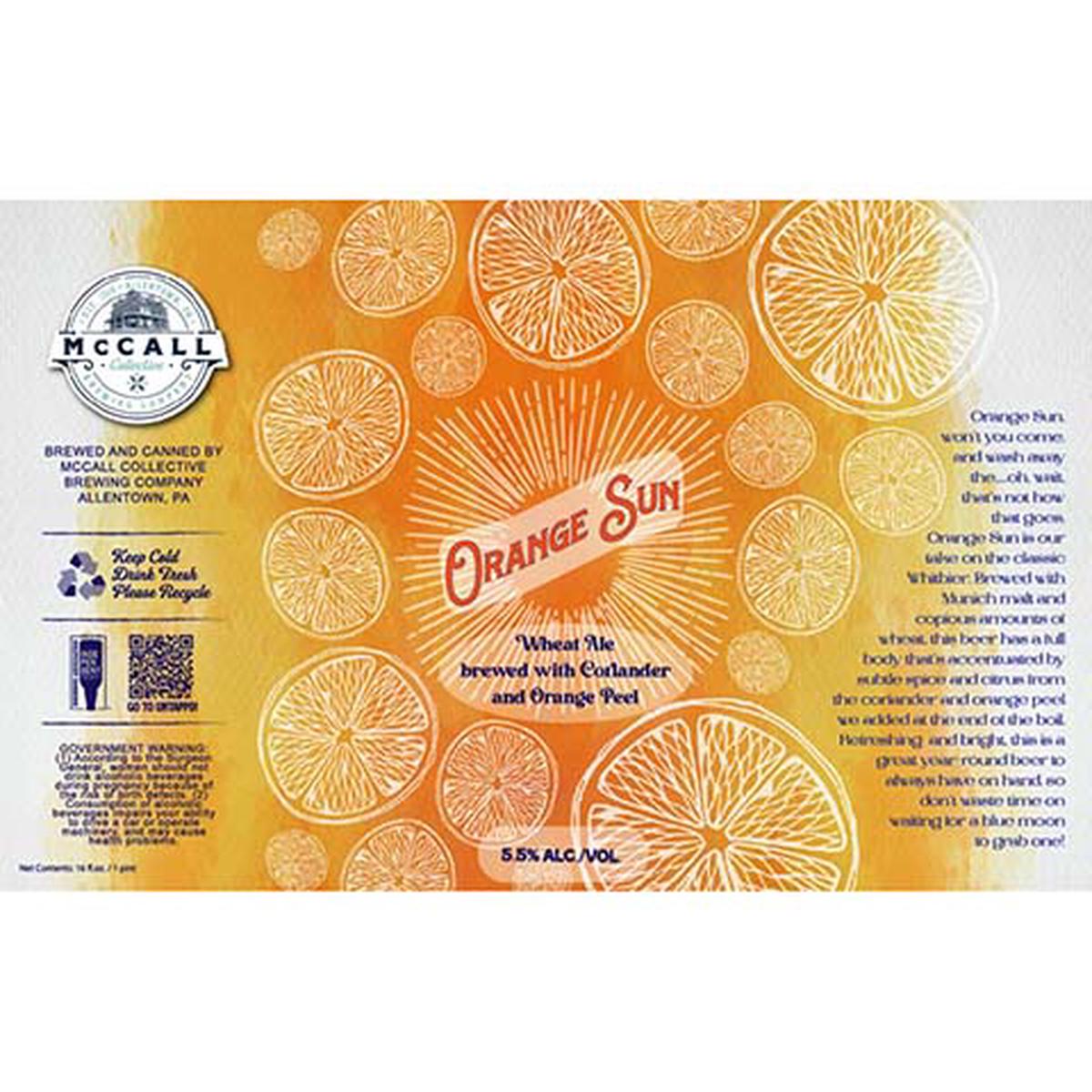 McCall Orange Sun Wheat - 16OZ SINGLE CAN
