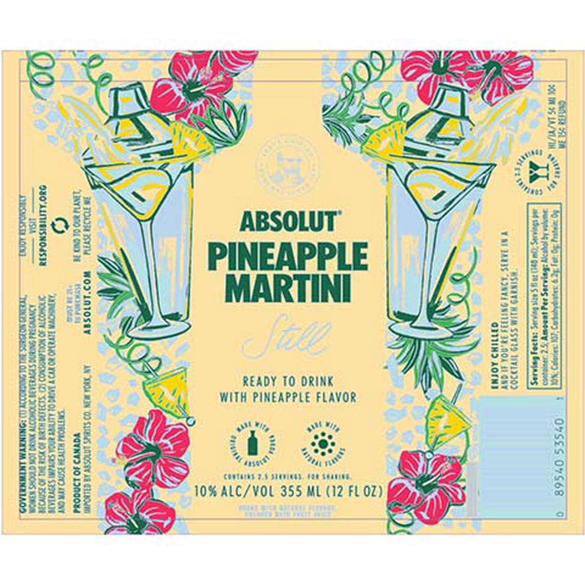 Absolut Pineapple Martini - 12OZ SINGLE CAN