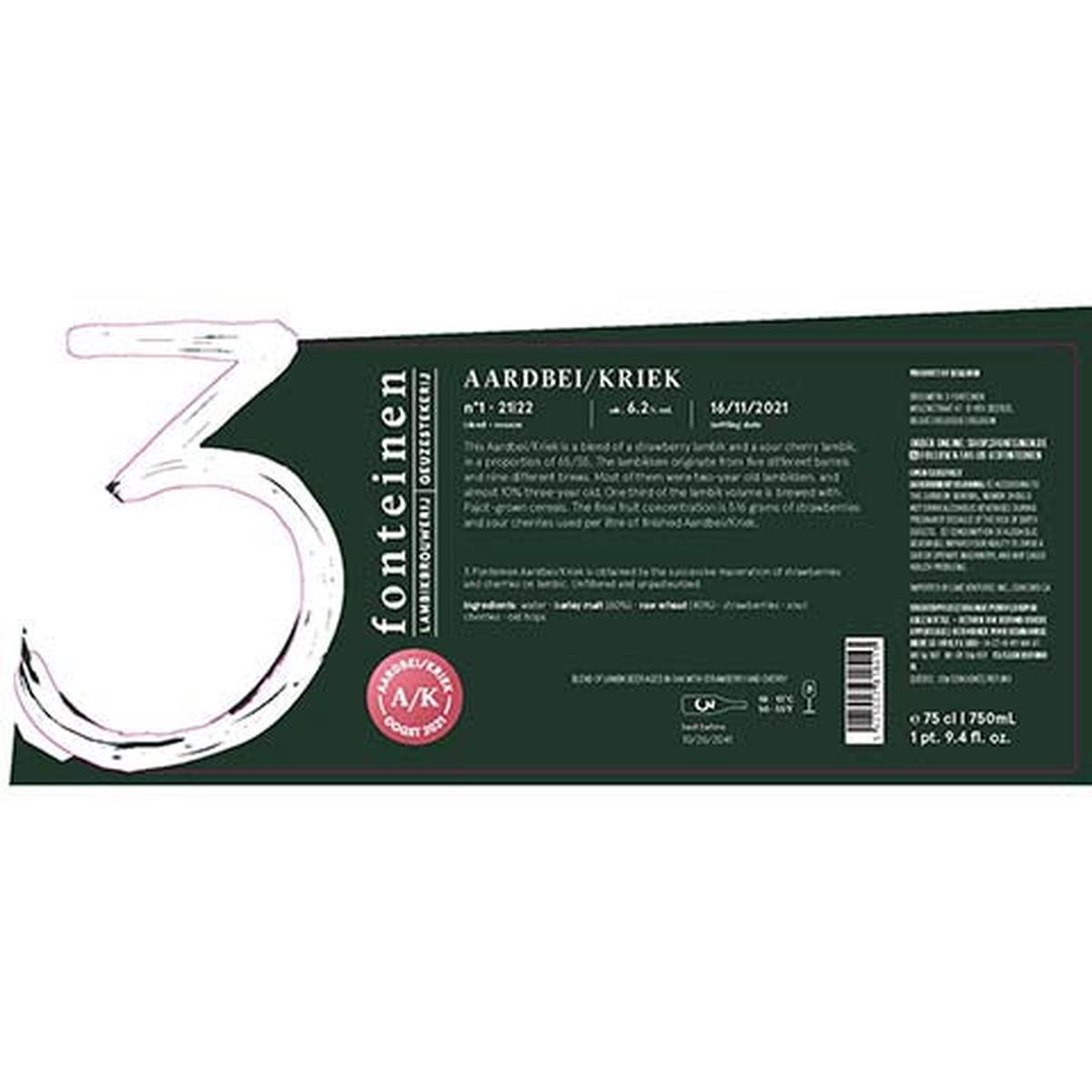 3 Fonteinen Aardbei/Kriek - 750ML BTL