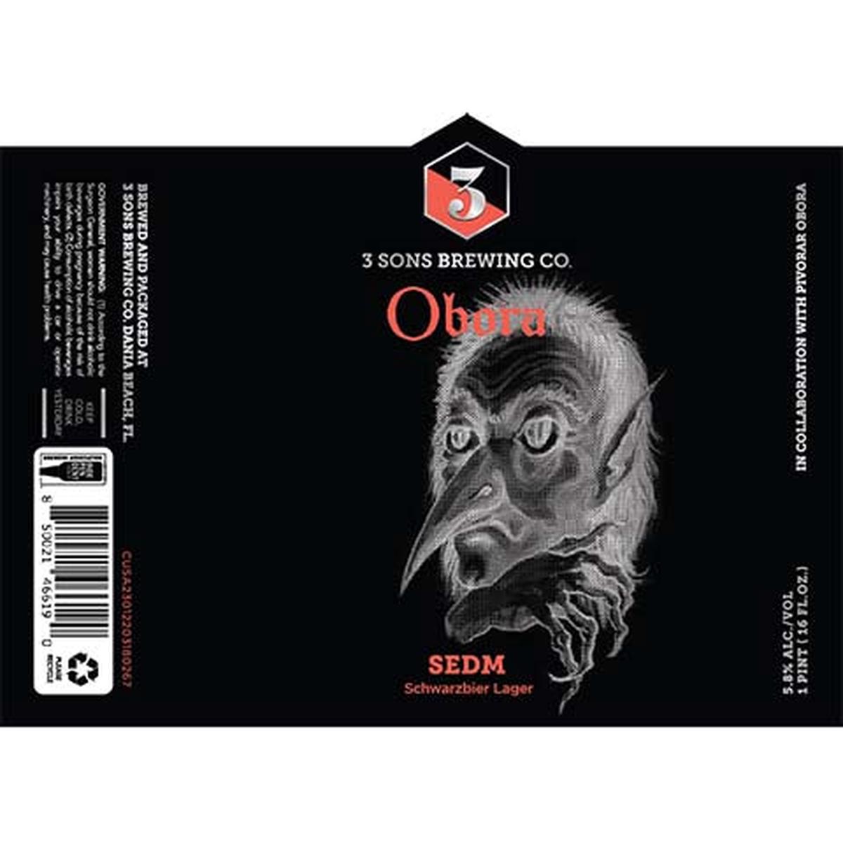 3 Sons SEDM Lager - 16OZ SINGLE CAN