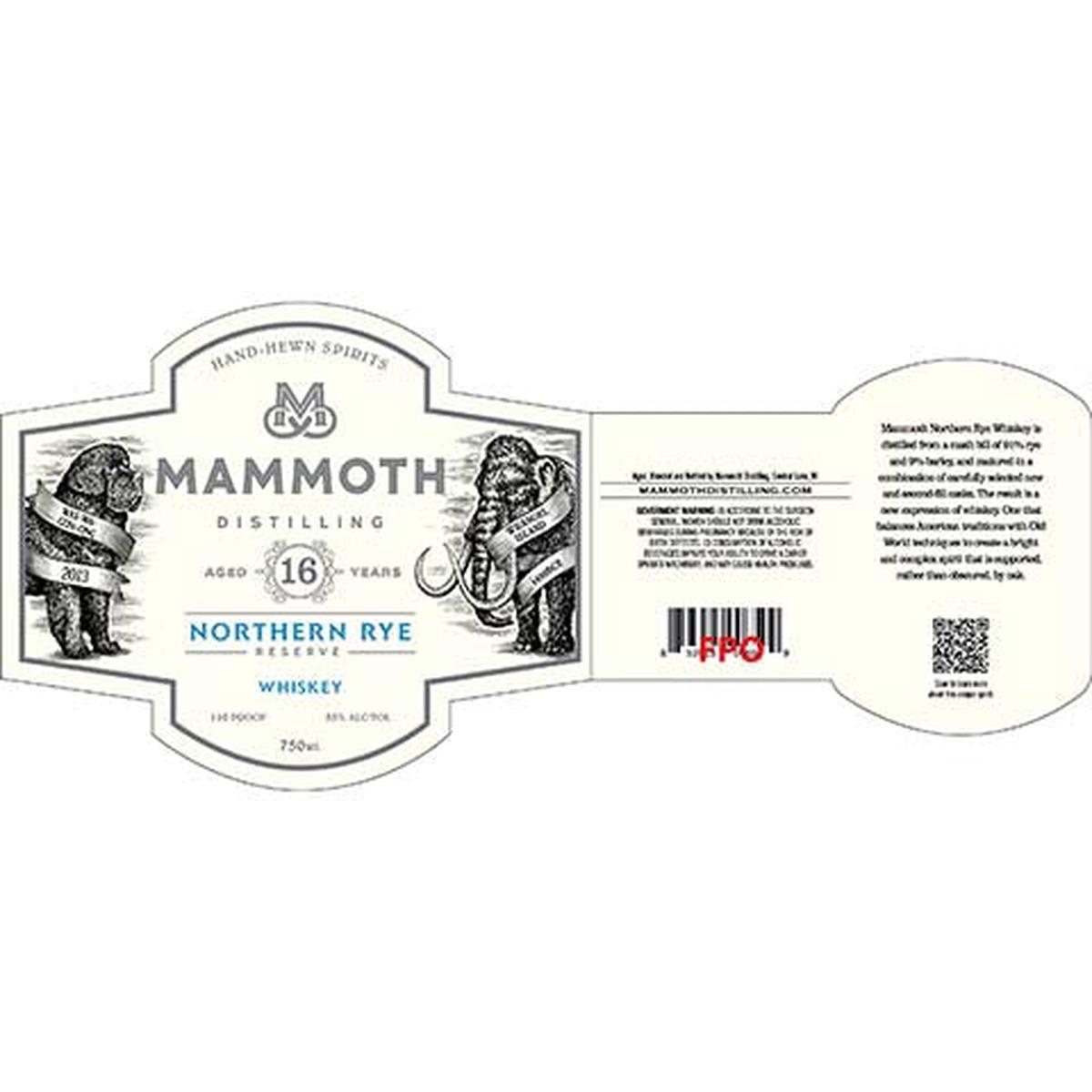 Mammoth Aged 16 Years Northern Rye Reserve Whiskey - 750ML BTL