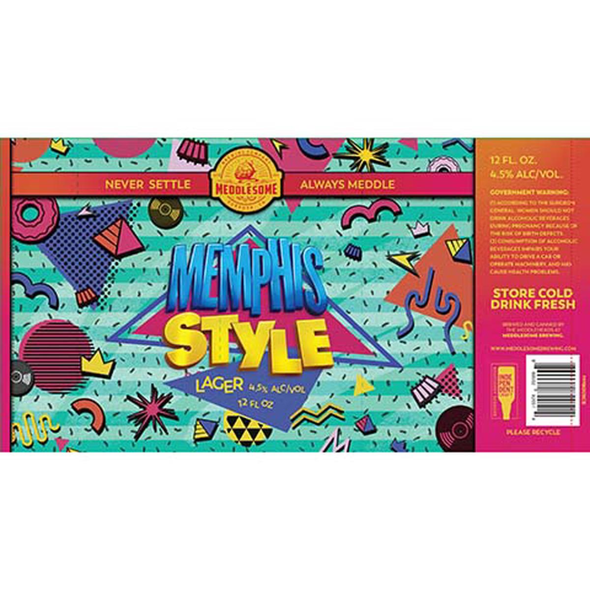 Meddlesome Memphis Style Lager - 12OZ SINGLE CAN