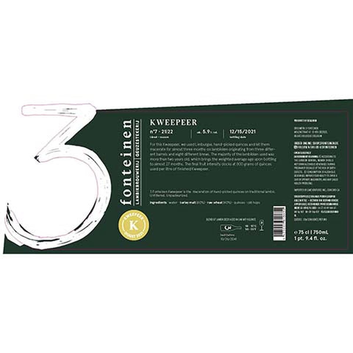 3 Fonteinen Kweepeer - 750ML BTL