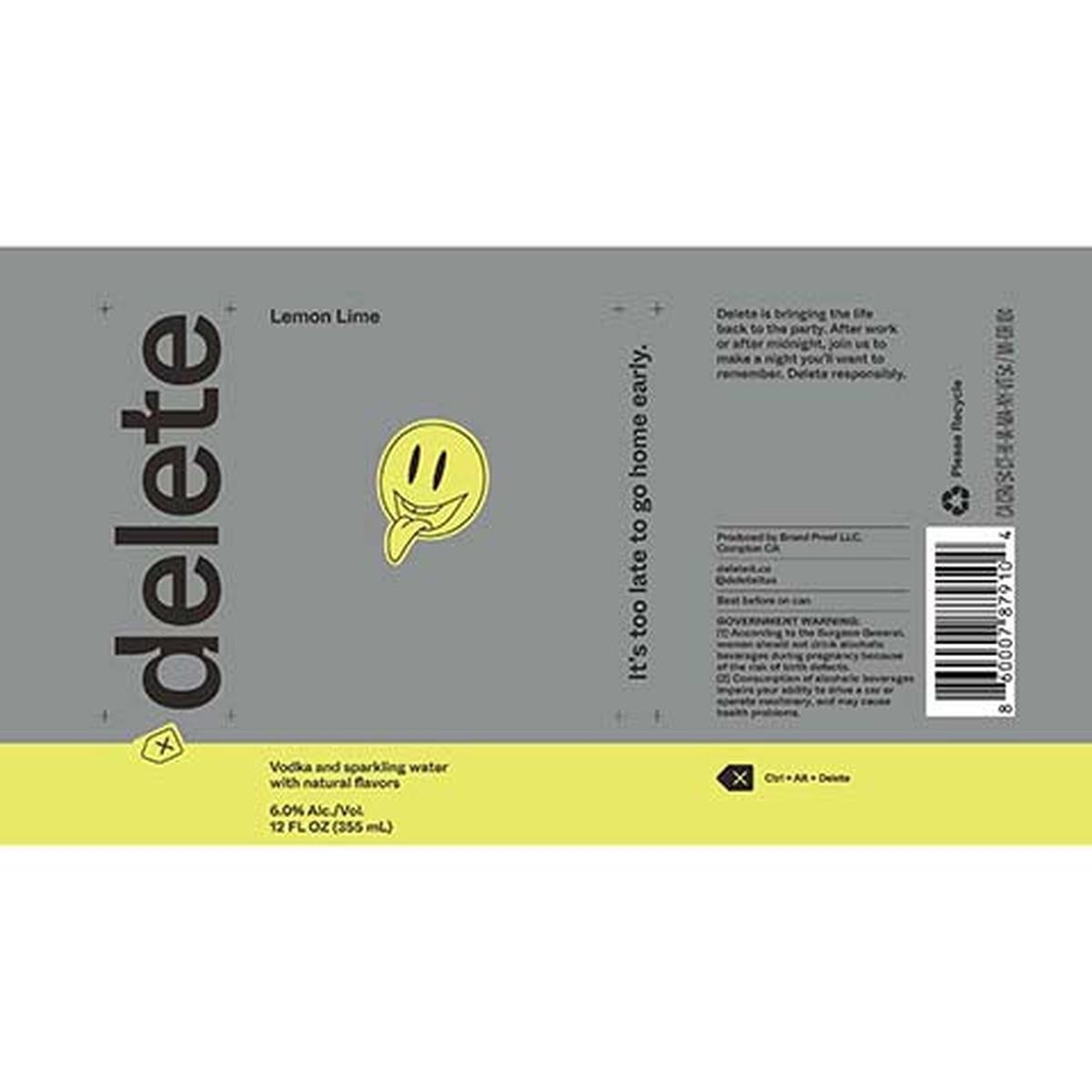delete (Lemon Lime) - 12OZ SINGLE CAN