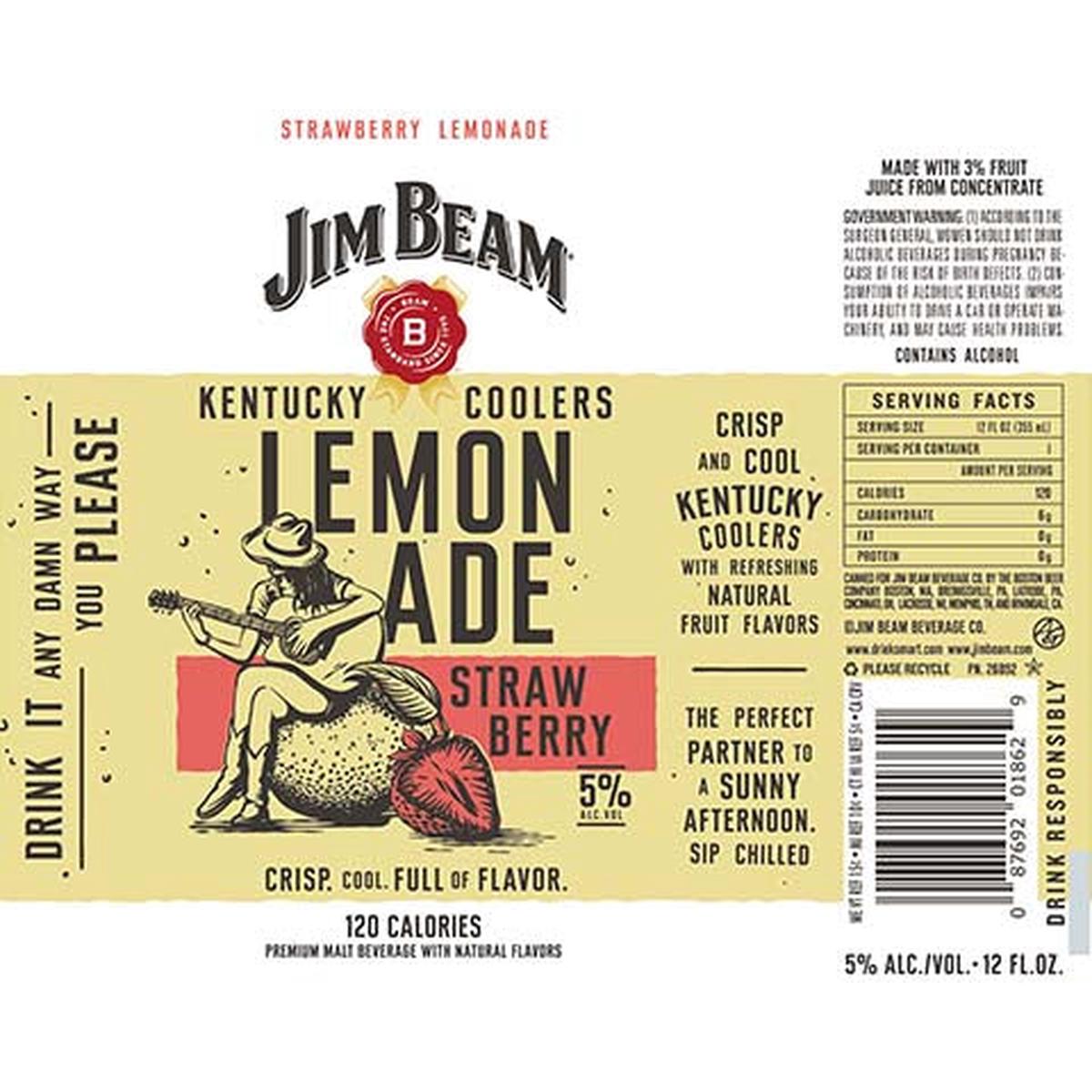 Jim Beam Strawberry Lemonade - 12OZ SINGLE CAN