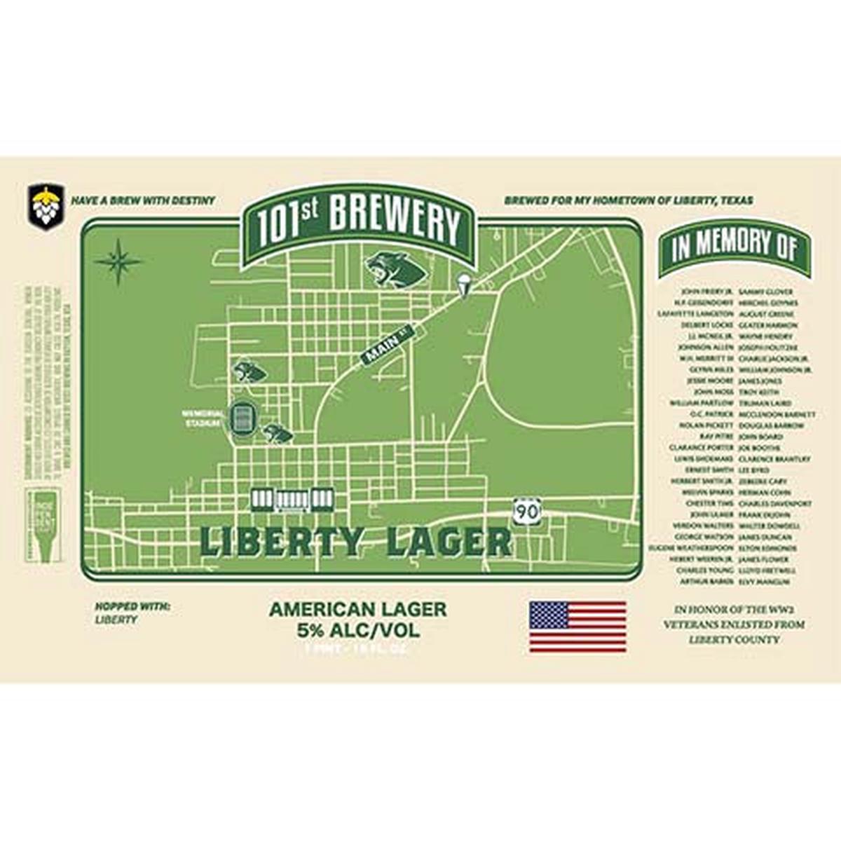 101st Liberty Lager - 16OZ SINGLE CAN