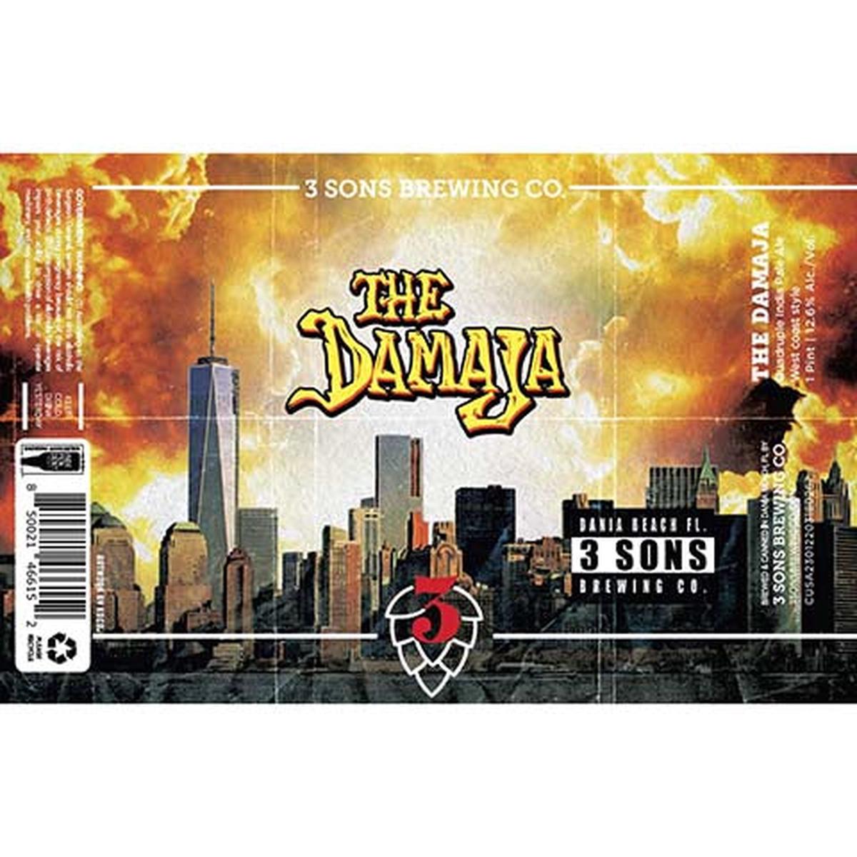 3 Sons The Damaja Quadruple IPA - 16OZ SINGLE CAN