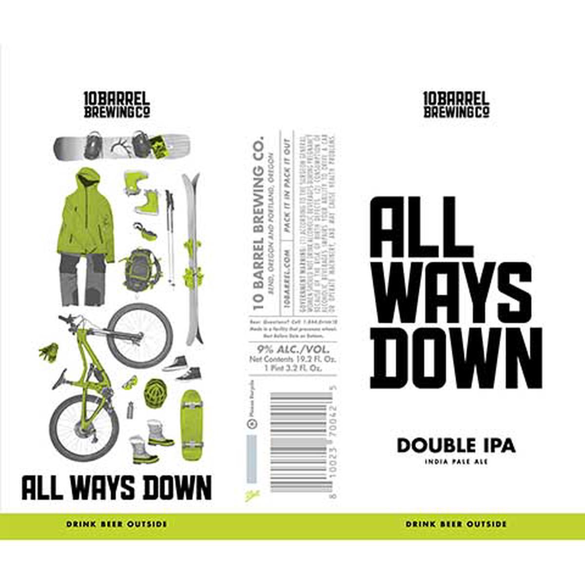 10 Barrel All Ways Down DIPA - 19.2OZ SINGLE CAN