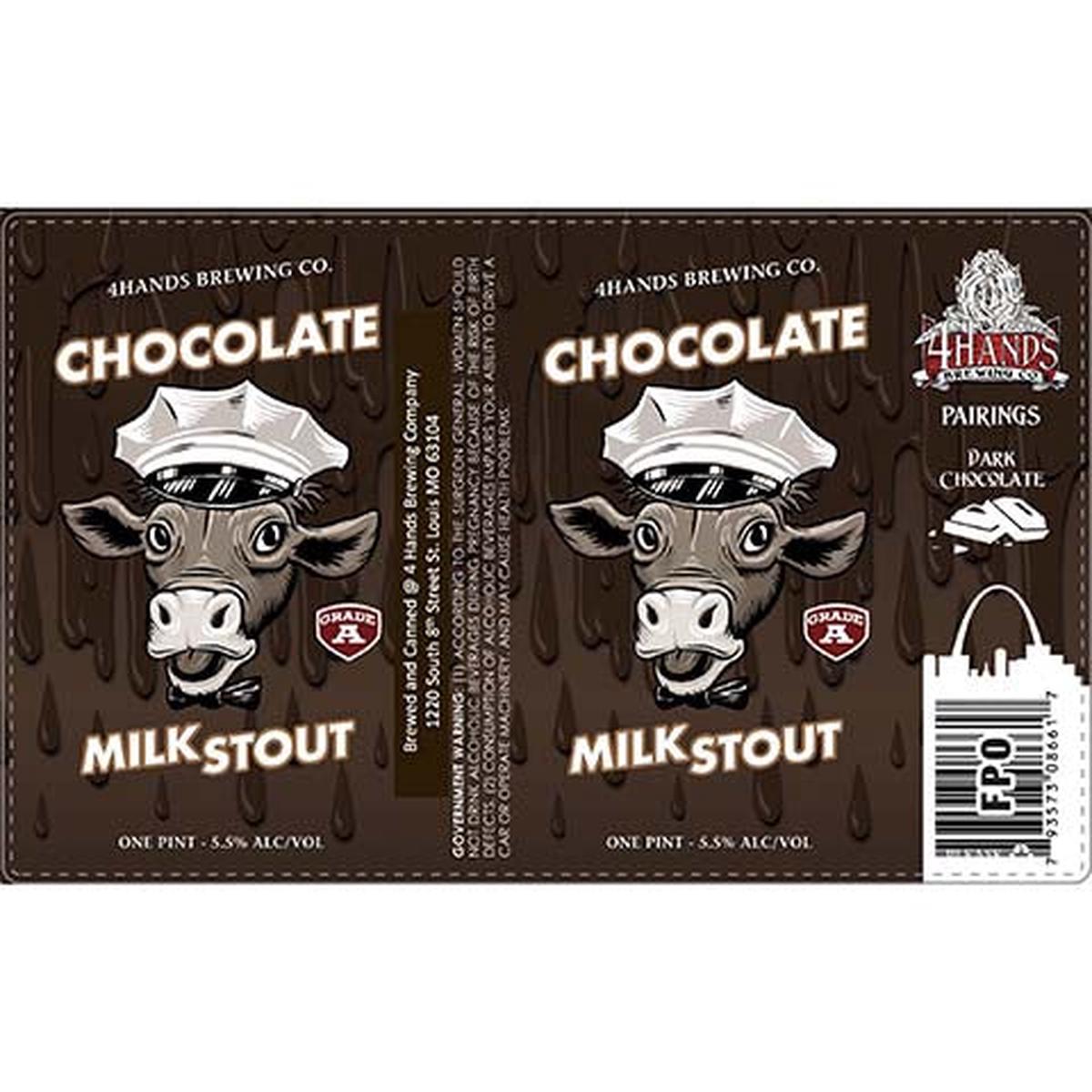 4 Hands Chocolate Milk Stout - 16OZ SINGLE CAN