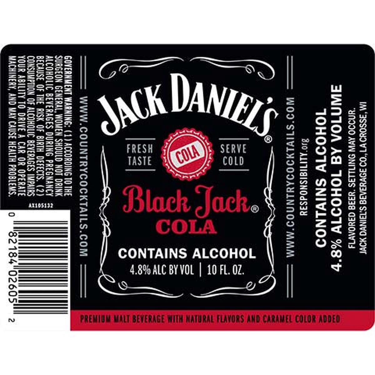 Jack Daniel's Black Jack Cola - 10OZ SINGLE CAN