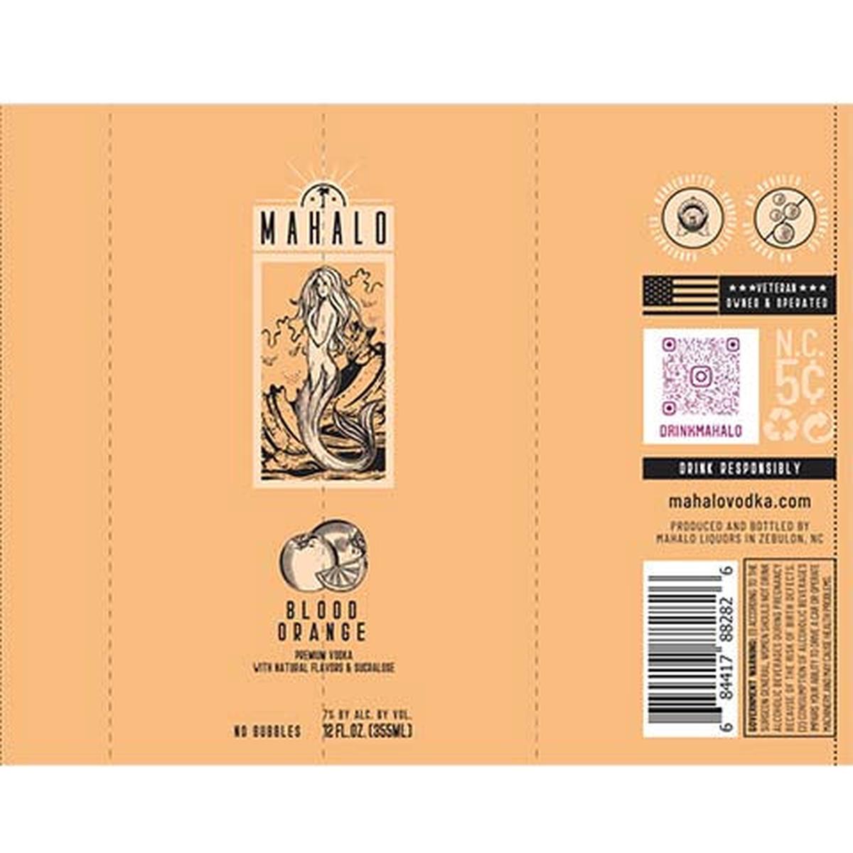 Mahalo Blood Orange - 12OZ SINGLE BTL