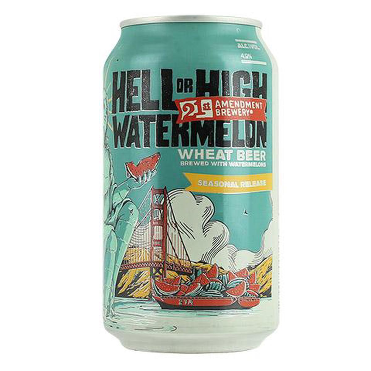 21st Amendment Hell or High Watermelon Wheat - 12OZ CAN
