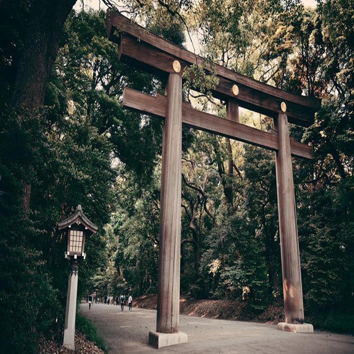 Below the Meiji gate