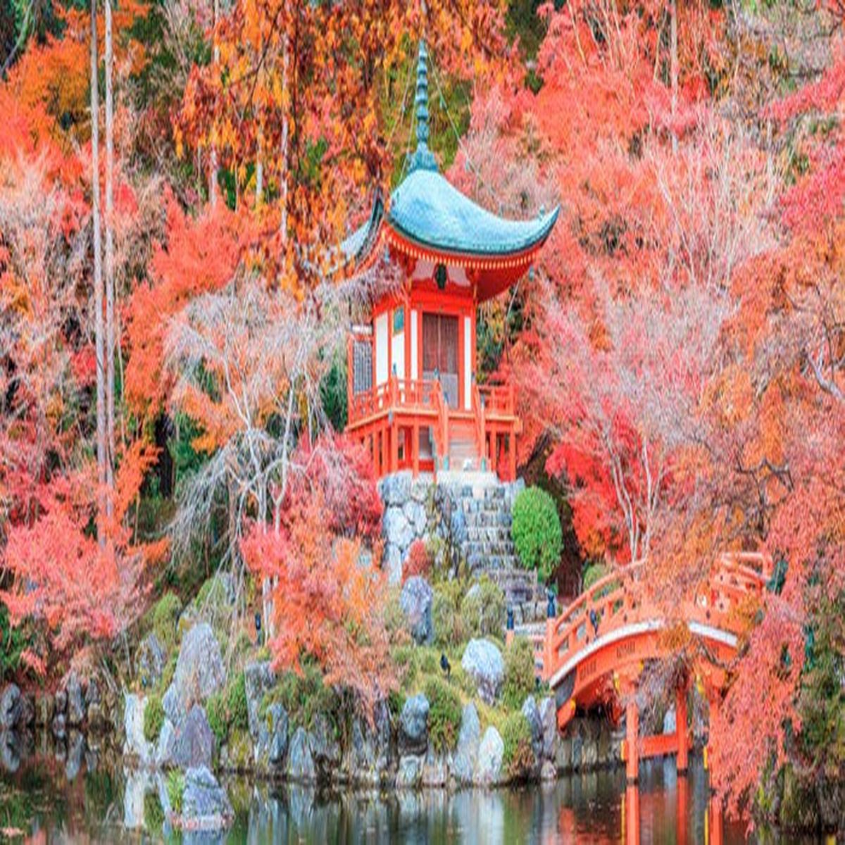 Kyoto temple in Autumn