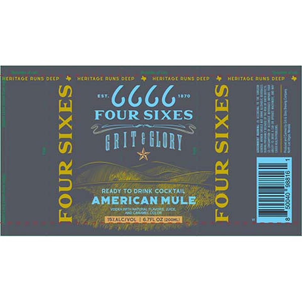 Four Sixes Grit & Glory American Mule - 200ML CAN