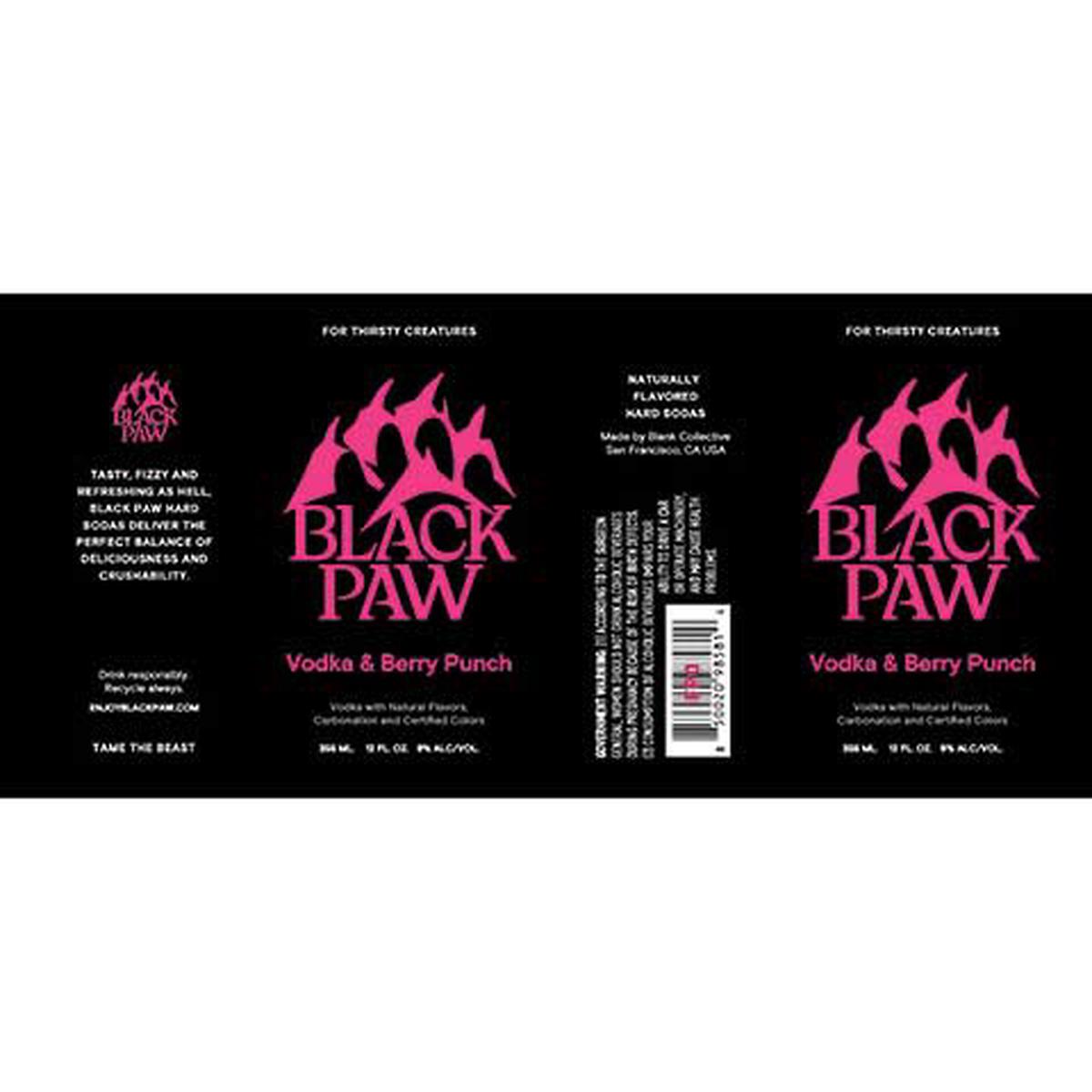 Black Paw Vodka & Berry Punch - 12OZ CAN