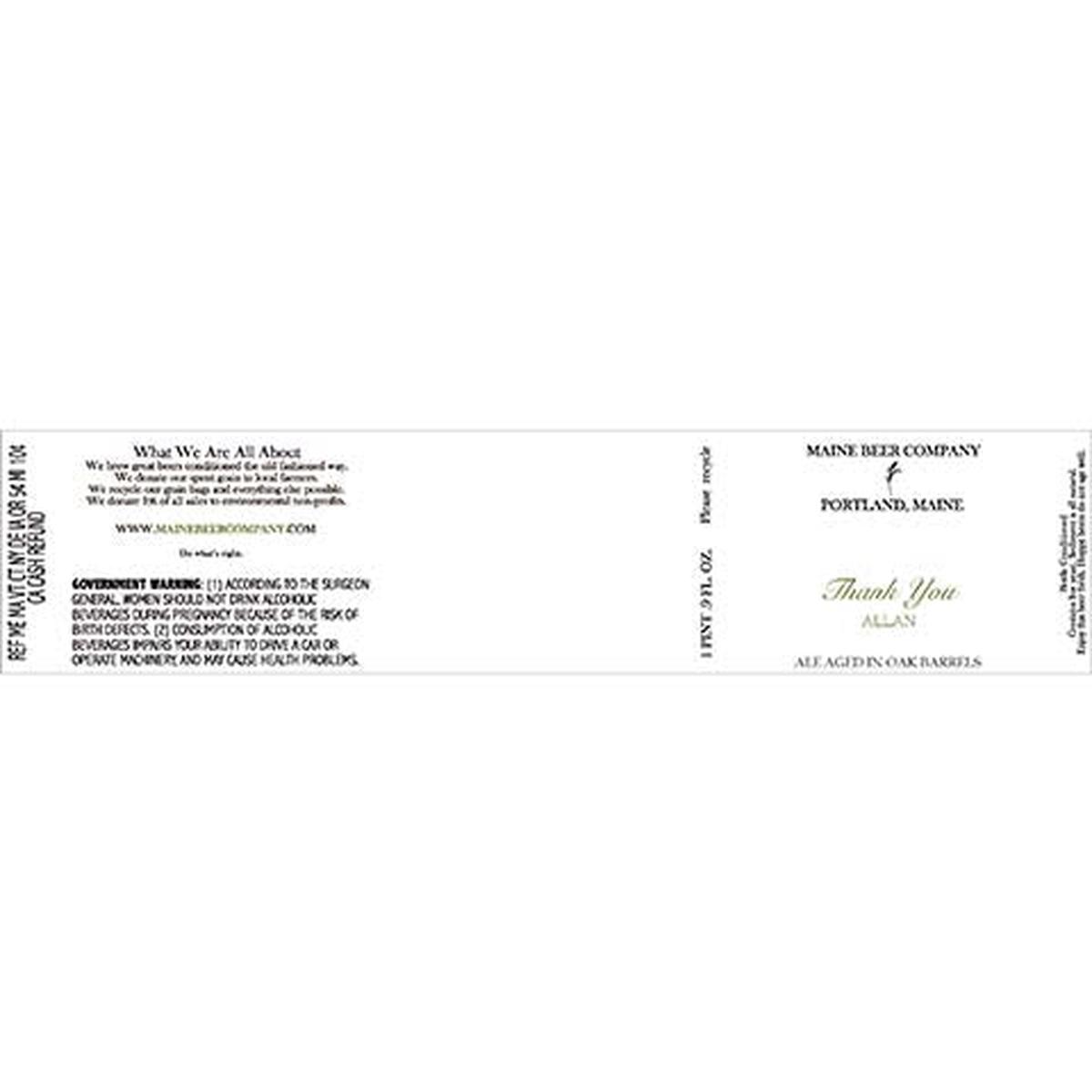 Maine Thank You Allan Ale - 500ML BTL