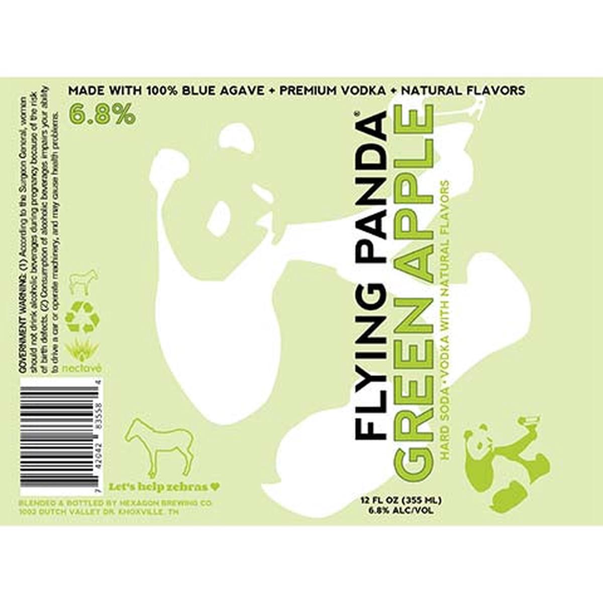 Hexagon Flying Panda Green Panda - 12OZ SINGLE BTL