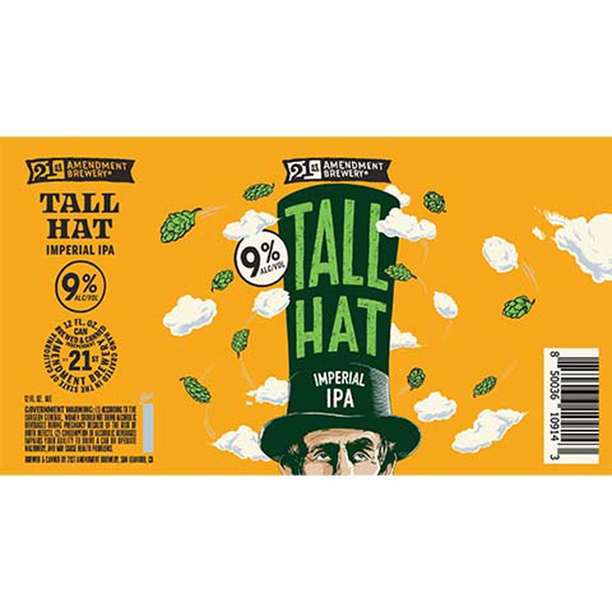 21st Amendment Tall Hat Imperial IPA - 12OZ SINGLE CAN